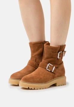 Pier One Leather - Cowboy-/Bikerlaarsjes - Cognac