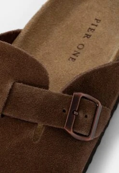 Pier One Leather Unisex - Pantoffels - Brown -Goedkope Pier One winkel 47364cdc1dcd4794860a5f6810594e6c