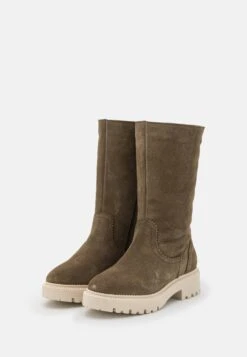 Pier One Leather Winter Boot - Laarzen - Khaki -Goedkope Pier One winkel 4be019c35c4c45beb144eb4aa53e93e8