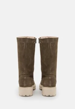 Pier One Leather Winter Boot - Laarzen - Khaki -Goedkope Pier One winkel 60e648fddcec4a66a5792e11ab31f968