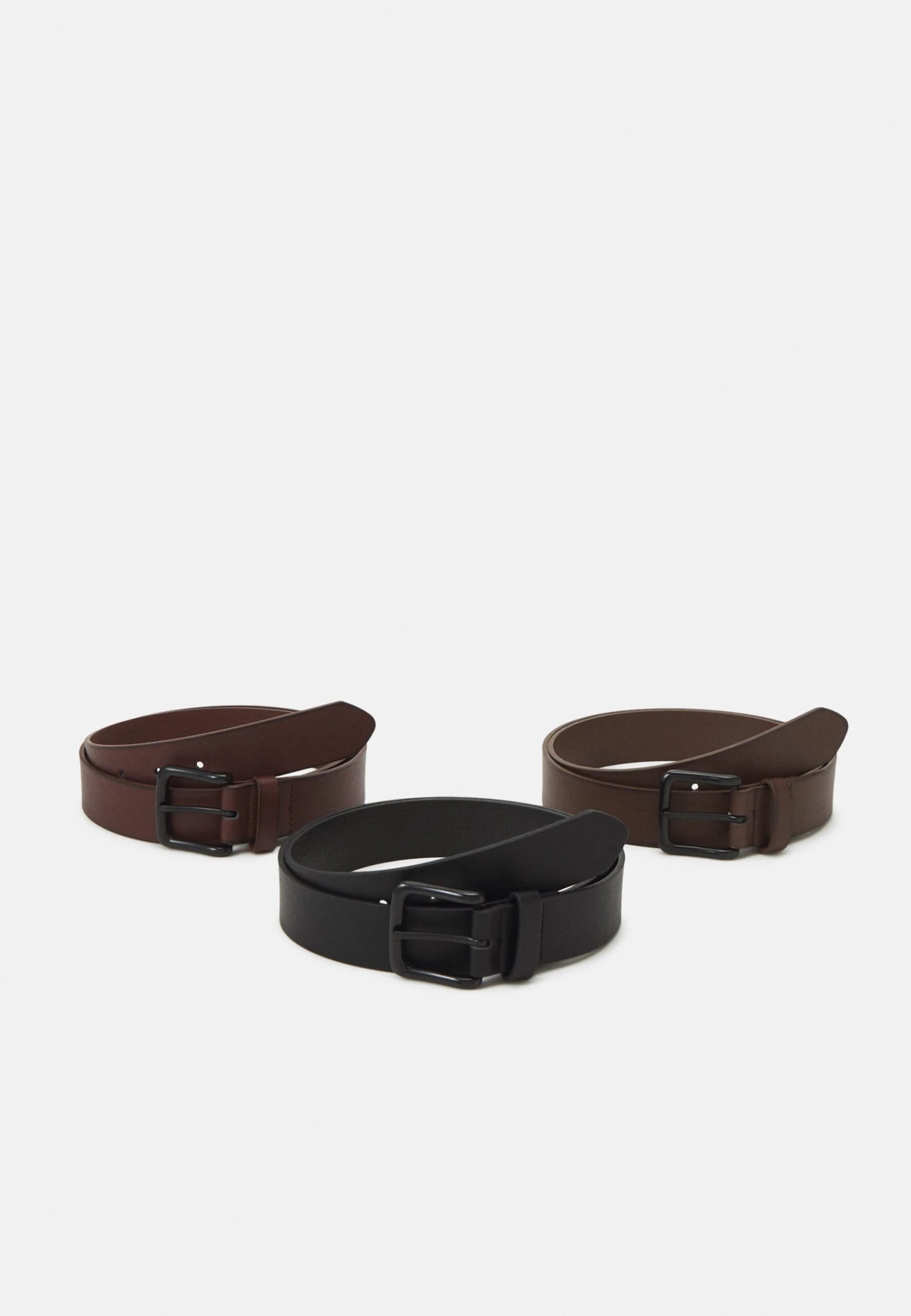 Pier One 3 Pack Unisex - Riem - Black/Brown/Dark Brown 3 Pier One 3 Pack Unisex - Riem - Black/Brown/Dark Brown