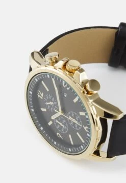 Pier One Unisex - Chronograaf - Black/Gold-Coloured -Goedkope Pier One winkel eec72deb7b2740719a136e412abc57b2