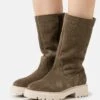 Pier One Leather Winter Boot - Laarzen - Khaki -Goedkope Pier One winkel f1e1084164b44c56bf7ad90acb69a5a2